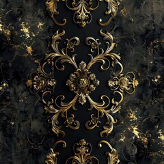 Embrace the allure of dark luxury with a black and gold aesthetic reminiscent of ancient times, evoking opulence and sophistication