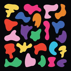 colorful organic abstract shape vector