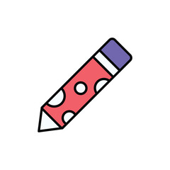 Pencil icon design with white background stock illustration