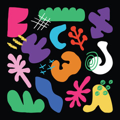 colorful organic abstract shape vector