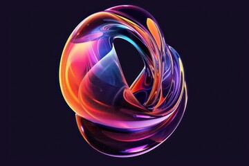 A holographic blob shape manifests as a dynamic, three-dimensional form with iridescent colors, creating an ethereal and futuristic visual experience.