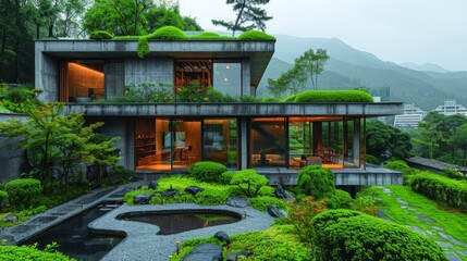 Luxurious Modern Home Integrated in a Tranquil Garden Setting