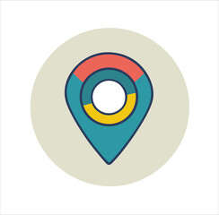 Local Marketing Location Pin Icon Design
