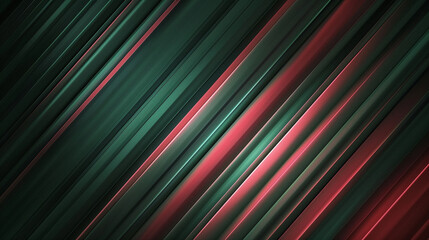 sharp diagonal lines of emerald green and rose red, ideal for an elegant abstract background