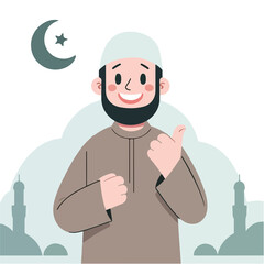 Cute moslem character