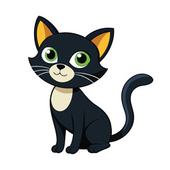 Bombay cat cartoon animal illustration