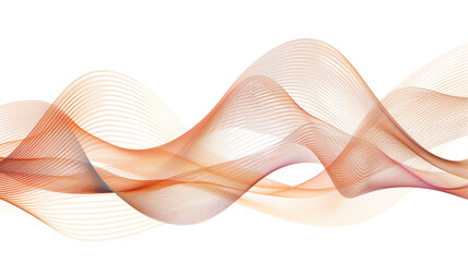 Ride the wave of change with adaptive gradient lines in a single wave style isolated on solid white background