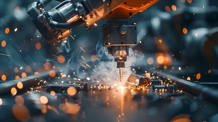 Robotic Welding in Automotive Factory Precision and Power in Motion Generative ai