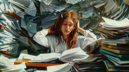 One woman struggles with stress and burnout. Her office became a battleground where exhaustion and frustration mounted.