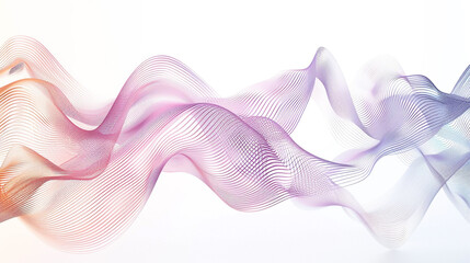 Revel in the beauty of progress as you witness the unfolding of the digital revolution with mesmerizing gradient lines in a single wave style isolated on solid white background