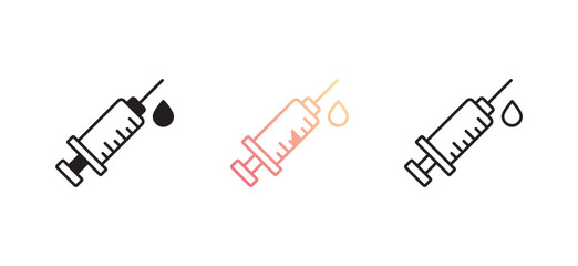 Syringe icon design with white background stock illustration