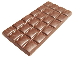 Chocolate bar isolated on white