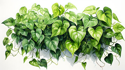 Devils Ivy or Pothos watercolor