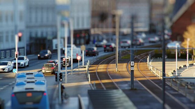 Dynamic Movement Of Cars, Buses, Cyclists, And Trams