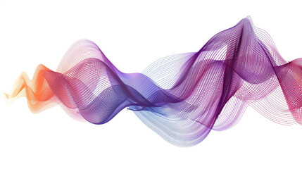 Reflect on the future of entertainment and media consumption with immersive virtual reality experiences using lively gradient lines in a single wave style isolated on solid white background
