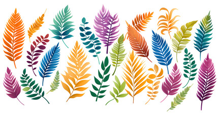 Digital vintage watercolor leaves  illustration abstract graphic poster web page PPT background