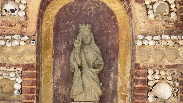 A chapel made of skulls in Portugal