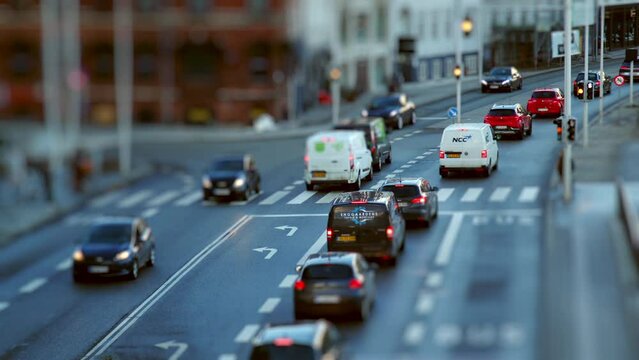 Car Traffic And Pedestrian Crossing