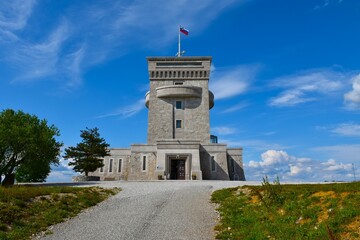 View of tower at Cerje at Kras in Primorska, Slovenia - obrazy, fototapety, plakaty