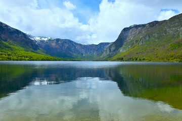 View of Bohinj lake in Julian alps, Gorenjska, Slovenia