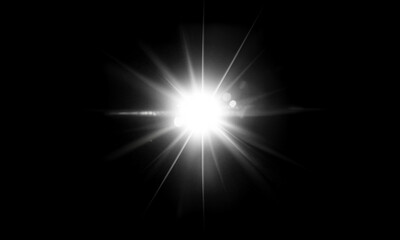 Light flare, Glowing light explodes. Light effect