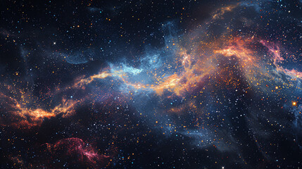 Radiant trails of stardust, weaving a celestial labyrinth of wonder across the canvas of the night sky.