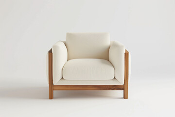 A modern club chair with clean lines and a neutral color palette, blending seamlessly into any...