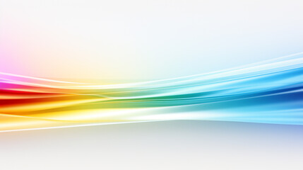 Radiant streaks of the rainbow merge seamlessly to compose a visually striking image against a clean, white backdrop.
