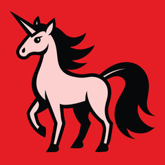 Outline unicorn vector design vector