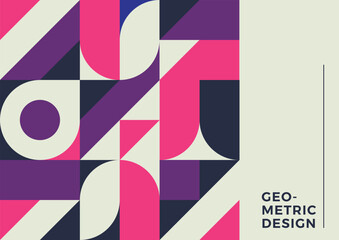 Obraz premium Vector illustration banner abstract geometric design