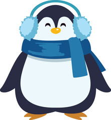 Vector illustration Character Cute Pinguin isolated on white background