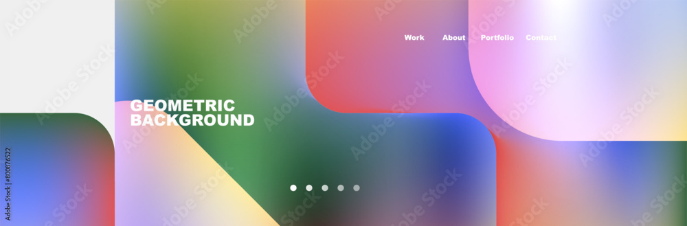 Aufkleber a colorful geometric background with a blurred effect high quality