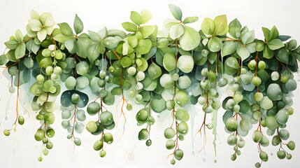 String of Pearls watercolor