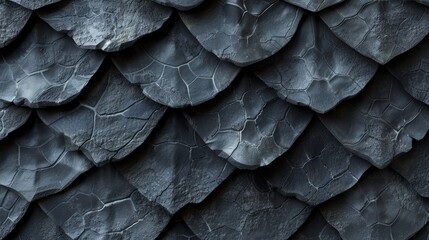 Close-up of dark fish scales showing subtle textures and organic patterns.