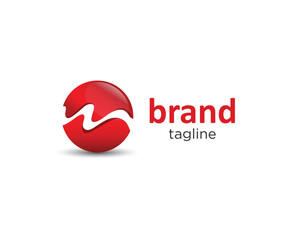 Modern globe with splash logo icon design template