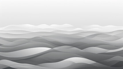 Obraz premium Premium Quality Misty Grey Minimal Wave Vector Background.
