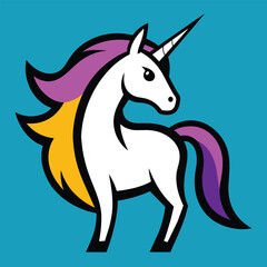 Outline unicorn vector design vector