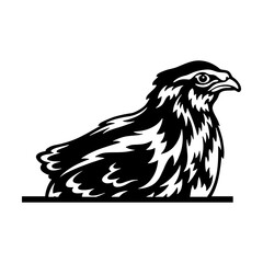 Peeking Quail - Funny Farm Animal - Animal Stencil Cut Files