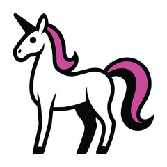 Outline unicorn vector design vector