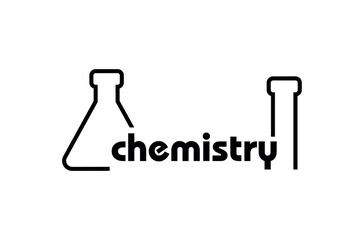 chemistry icon on white background
