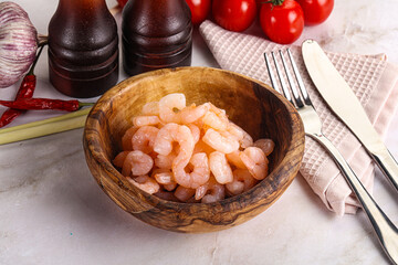 Cocktail prawns in the bowl