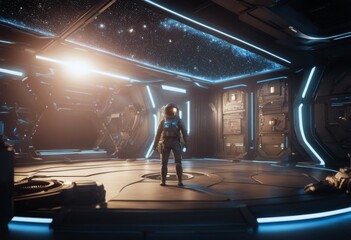 comp your 3d characters environment ready Space rendering