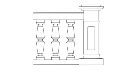 Elegant Balustrade Vector Collection