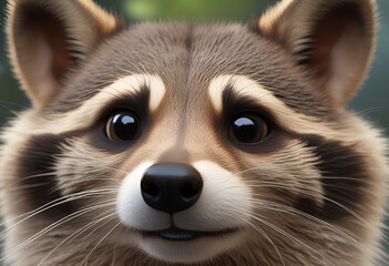 portrait of a raccoon 