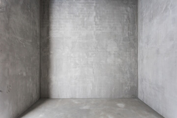 interior of the apartment without decoration in gray colors. rough finish