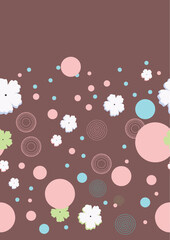 Abstract bright floral background. Pop art halftone pattern. Vector illustration
