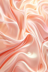 Rosy peach abstract waves, tender and appealing for beauty and skincare product advertisements