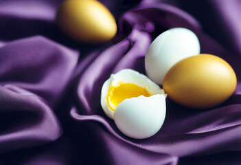'silk Eggs purple Background Food Nature Easter Animal Farm Chicken Cooking Healthy Egg Natural Organic Ingredient Protein Colours Brown Fold Fresh Group fabric WoodenBackground Food Nature Easter'