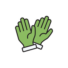 Obraz premium Gloves icon design with white background stock illustration