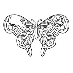 Colorful Butterfly art print poster,Butterfly wall decor.Set of realistic vector butterfly.Collection of vintage elegant illustrations of butterfly.Clip art.Design element for your project.line art